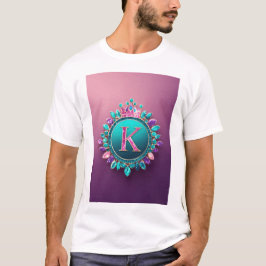 K alfabet naam t-shirt