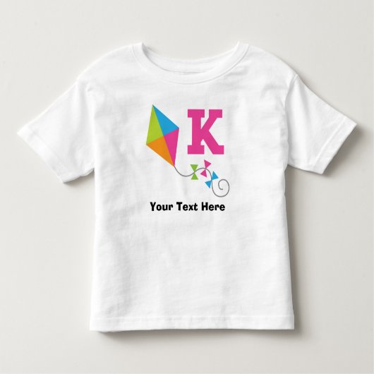 K Alphabet Letter persoonlijk Kinder Shirts (Voorkant)