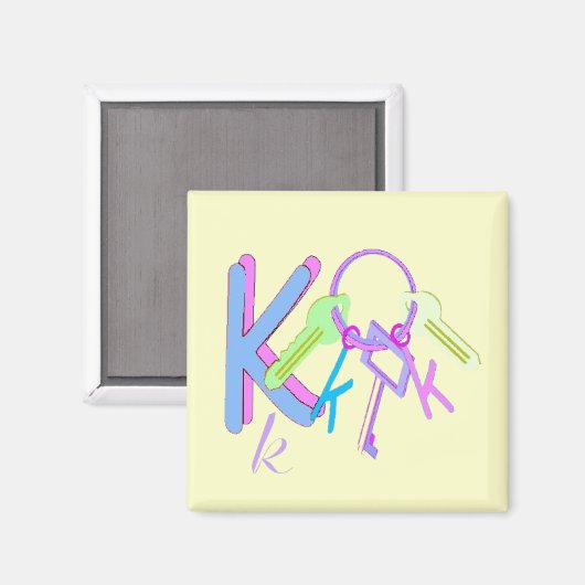 K - Alphabet Magnet (Voorkant / Achterkant)