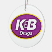 K B Drug Store, K en B, New Orleans Keramisch Ornament (Links)
