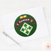 K Co., 75th Infantry Regiment - Rangers, Vietnam Ronde Sticker (Envelop)