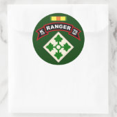 K Co., 75th Infantry Regiment - Rangers, Vietnam Ronde Sticker (Tas)