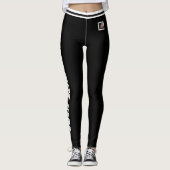 K_customize huisdier foto Cute White Cross Pattern Leggings (Voorkant)