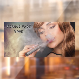 K_customize Jonge Vrouw die Dampen Vape Zakelijke  Raamsticker