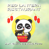 K_customize Panda Beer Noedels Chinees Restaurant Raamsticker (Vel 3)