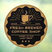 K_customize Rustieke koffiebar Beker Zakelijk fron Raamsticker (Vel 3)