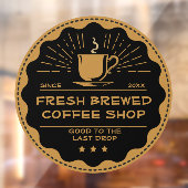 K_customize Rustieke koffiebar Beker Zakelijk fron Raamsticker (Vel 2)