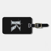K "Diamond Bling" Luggage Tag Bagagelabel (Voorkant horizontaal)