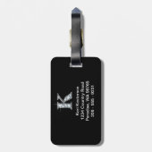 K "Diamond Bling" Luggage Tag Bagagelabel (Achterkant verticaal)
