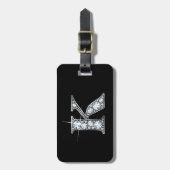 K "Diamond Bling" Luggage Tag Bagagelabel (Voorkant verticaal)
