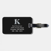 K "Diamond Bling" Luggage Tag Bagagelabel (Achterkant horizontaal)