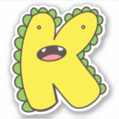 K Dinosaur Sticker (Voorkant)