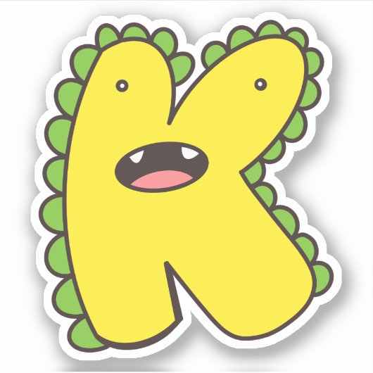 K Dinosaur Sticker (Voorkant)