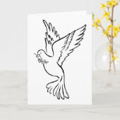 K - Dove of Peace Kaart (Gele Bloem)