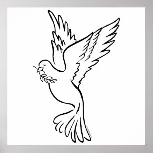 K - Dove of Peace Poster