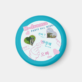 K drama 2 Foto's Collage Koreaanse typografie op m Magneet