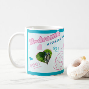 K drama 3 Photo Collage Koreaanse typografie kijke Koffiemok