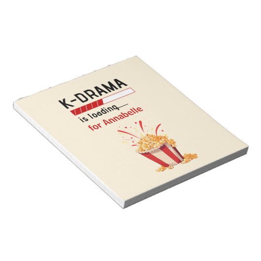 K-Drama is loading Personalized  Notitieblok (Schuin)