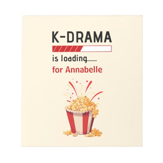 K-Drama is loading Personalized  Notitieblok (Voorkant)