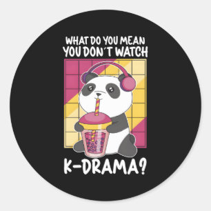 K-Drama Kdrama Series Zuid-Korea Panda K-Pop Watc Ronde Sticker