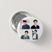 K-Drama Male Leads Ronde Button 3,2 Cm (Voorkant /achterkant)