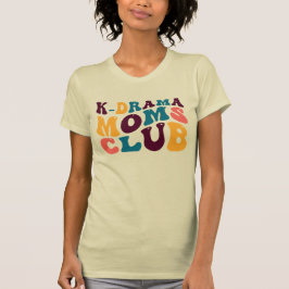 K-Drama Moeders Club Groovy Zomervibes Sad Beige T-shirt