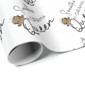 K-Drama Queen met Korean Crown Personalized Cadeaupapier (Rol Hoek)