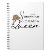 K-Drama Queen met Korean Crown Personalized Note Notitieboek (Voorkant)