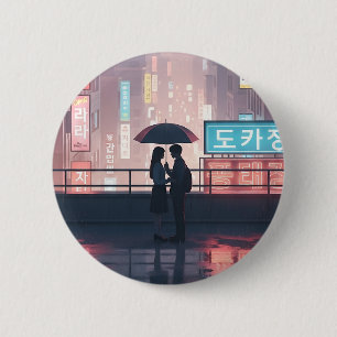 K-Drama Rooftop Romance Ronde Button 5,7 Cm