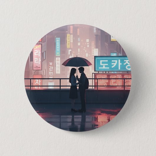 K-Drama Rooftop Romance Ronde Button 5,7 Cm (Voorkant)