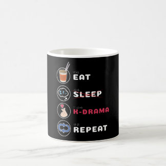 K-Drama Shirt Eat Sleep Drama Herhalen Koffiemok