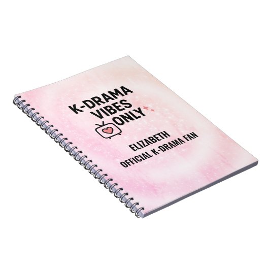 K-Drama Vibes Only Personalized  Notitieboek (Rechterzijde)