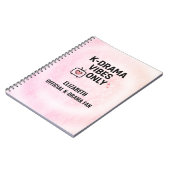 K-Drama Vibes Only Personalized  Notitieboek (Linkerzijde)