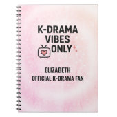 K-Drama Vibes Only Personalized  Notitieboek (Voorkant)