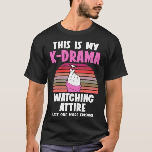 K Drama Watching Oppa Finger One More Episode T-shirt (Voorkant)