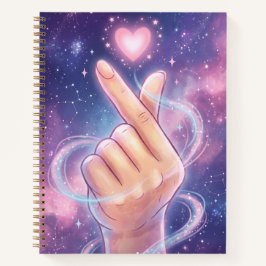 K-fan aesthetic Finger Heart Spiral Notebook Notitieboek