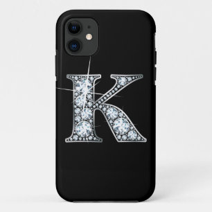 K Faux Diamond Monogram Hoesje