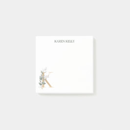 K Floral Monogram Post-it® Notes