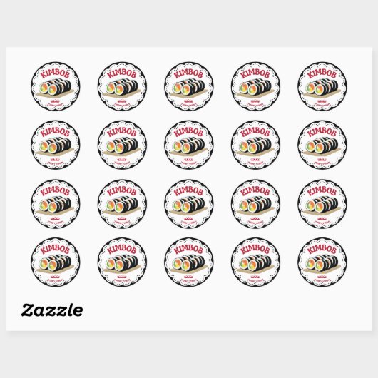 K-Food Kimbap Illustration Sticker (Vel)