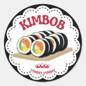 K-Food Kimbap Illustration Sticker (Voorkant)