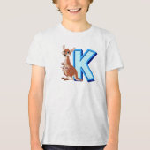 K for Kangaroo Tri-Blend Shirt (Voorkant)