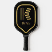 K Gold Initiaal Pickleball Paddle (Achterkant)