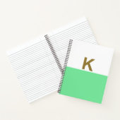 K Gouden Notitieboek met Initiaal (Binnen)