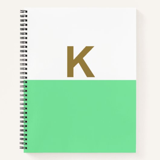 K Gouden Notitieboek met Initiaal (Voorkant)