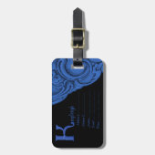 K - Het Falck-alfabet (Blauw) Bagagelabel (Voorkant verticaal)