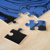 K - Het Falck Alfabet (blauw) Legpuzzel (Zijkant)