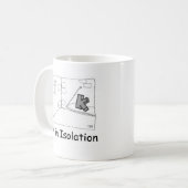 K in isolatie koffiemok (Voorkant links)