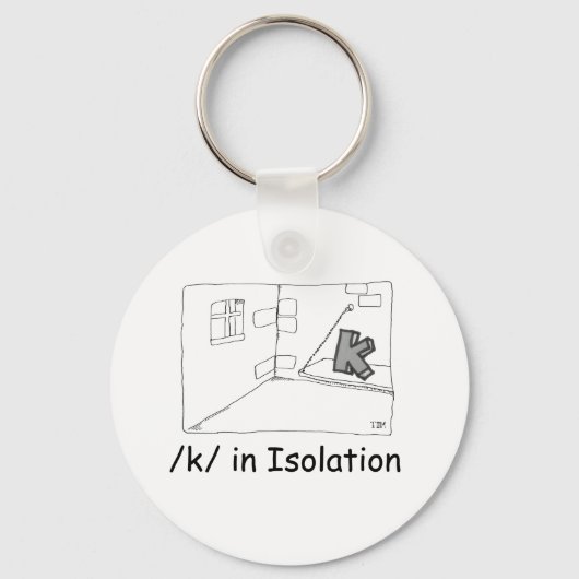 K in isolatie sleutelhanger (Voorkant)