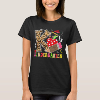 K is for Kindergarten Cute First Day Alphabet Desi T-shirt