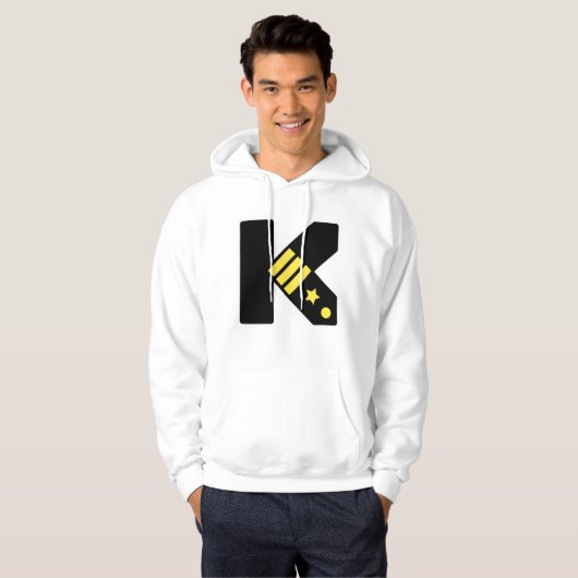 K Is For Kool – Stylized Letter Art Hoodie (Voorkant volledig)